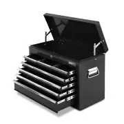 Giantz 9 Drawer Tool Box Cabinet Chest Toolbox Storage Garage Organiser Black Au