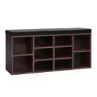 NNEDSZ Shoe Cabinet Bench Shoes Storage Rack Organiser Shelf Cupboard Box Walnut