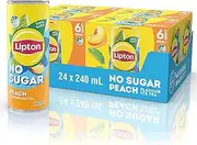 Lipton Peach No Sugar Ice Tea Can 240 ml (Pack of 24)