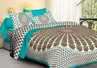 Traditional Cotton Jaipuri Print Double Bed Bedsheet With 2 Pillow Covers