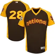 [Outerstuff] Buster Posey Nationals League Brown 2016 All Star Youth 8-20 Cool Base Replica Jersey