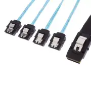 36PIN Mini SAS SFF-8087 host to 4 SATA 7Pin target Hard Disk Raid Cable 100cm