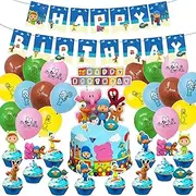 Poc_yo Birthday Party Decorations Supplies Set, Poc_yo Theme Party Decorations for Boys Girls Including 1 Birthday Banner, 1 Cake Topper, 24 Cupcake Toppers, 20 Balloons
