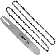[Yutacorex] 14inch Chainsaw Guide Bar and Chain Combo,Replacement Accessories,Fits WORX WG305,Fits RYOBI,Fits Sun Joe,Fits Echo CS-310,Fits Greenworks,Fits CRAFTSMAN and more(1 Bar+2 Chains)
