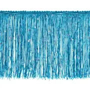 1 Yard of 4" Blue Sequin Fringe Trim DIY Tassel Trim, (2.95 Ft/0.9m)