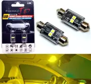 LED Light Canbus Error Free 6418 5W Yellow Two Bulb License Plate Tag Replace OE