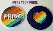 CONVERSE Gay LGBTQI Pride Embroidered Iron-On Patch Badge for Chuck Taylor Shoes