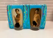 VTG 80s Centerfold Male Magic (they “strip”) Highball drink glasses set (4)