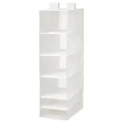 SKUBB storage with 6 compartments, white, 35x45x125 cm