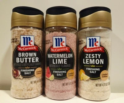 McCormick LIMITED EDITION Finishing Salts Set of 3 Flavors BRAND NEW