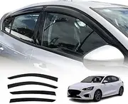 OAD4X4 Weathershields Compatible with Ford Focus Hatch SA Series 2018-2022, Weather Shields Window Visors Wind Deflectors Sun Rain Guard 4PCS Set