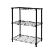 Pinnacle 760 x 605 x 300mm Black 3 Tier Wire Shelving Unit