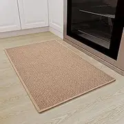 SIXHOME Kitchen Runner Mats non slip Washable Modern Kitchen Absorbent and Stain-Resistant Kitchen Floor mats indoor non slip 50 * 80cm Beige
