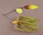 Bass Fishing Lure Custom Spinnerbait, 1/4 oz, 1 Colorado & 1 Willowleaf Blade
