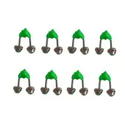 8 Pcs Fishing Rod Extra Loud Alarm Dual Alert Bell, Plastic Fishing Rod Alarm...