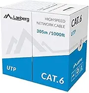 'Lanberg LCU6/10cc – 0305 – Plug CAT 6 Solid Network Cable UTP 305 m Grey