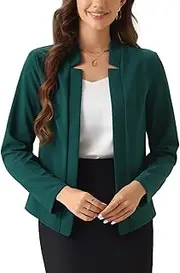 [Allegra K] Women's Open Front Cardigan Long Sleeve Business Work Office Blazer