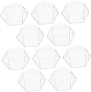 OKUMEYR 10pcs Crystal Ball Stand Transparent Acrylic Display Base for Desktop Crystals Secure and Stable Concave Holder Minimalist Design for Gemstone Collectibles