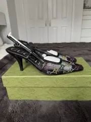 Gucci Sling Back Mesh Heels
