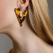 Obsession Classic Leopard Print Statement Earrings