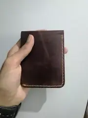 Men's Leather Bifold Wallet, Handmade Leather wallet, Brown Leather Card Wallet