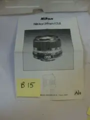 NIKON -NIKKOR --24 MM F/2.8 Nikon INSTRUCTION BROCHURE- free ship