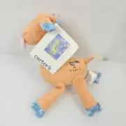Vintage Carters Emu Namae Stuffed Plush Orange Peach Giraffe Rattle Toy Baby NEW