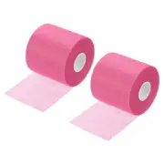 2Pcs 30 Yard PE Tennis Badminton Racket Grip Cushion Wrap Tape Film, Fuchsia
