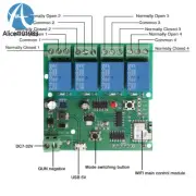 DC 7-32V 2/4 Channel Smart Switch WiFi Bluetooth Relay Module Remote Control DIY