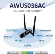 Alfa AWUS036AC 802.11ac WiFi USB Adapter DUAL BAND Kali Linux Compatible