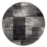 Aspen Thick and Dense Contemporary Round Rug - 444 Grey
