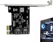 Mxshc 6Gbps Expansion Cards - 3.1 Expansion Card,Controller 2 Port Accessories Cooling Adapter Plug-and-Play for Workstation Systems Desktop Motherboard