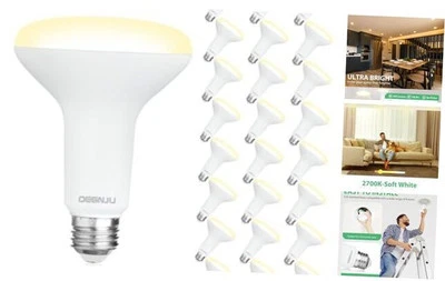 24 Pack Indoor Flood Light Bulbs, BR30 LED Bulb 7W Equivalent 65W, Dimmable
