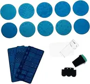 Healvian Nail Stamping Stencils Set 13pc Stainless Steel Nail Art Plates Sturdy Templates