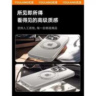 360°支點殼蘋果15Pro手機殼自帶支架可旋轉iPhone15Promax新款適用15保護套磨砂Magsafe磁吸透明防摔q1外殼