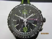 SEIKO SPORTURA MEN'S WATCH CHRONO ALL S/S BLACK ORIGINAL JAPAN SNAE97 NEW