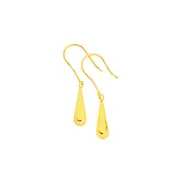 9ct Gold Bomber Drop Earrings