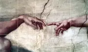 20 x 12 Mural Michelangelo Tumbled Marble Backsplash Bath Tile #84
