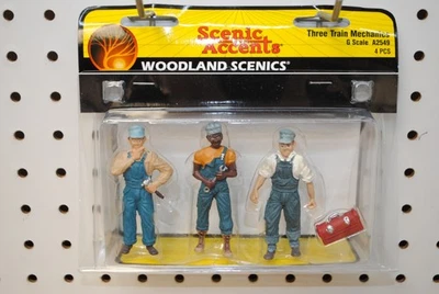 Woodland Scenics A2549 Three Train Mechanics Figures *G-Scale*