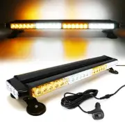 26'' Amber LED Strobe Light Bar Rooftop Emergency Warning Double Side Flashing