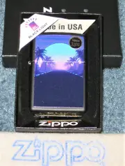 ZIPPO BLACK LIGHT DESIGN Lighter SUNSET 49809 Mint In Box SEALED New 2022