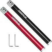 DEEFIINE 2PCS Carbide Wood Lathe Truning Tools Grip Handle, Accept 10mm square turning tool bar (black and red)