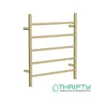 Linsol Avid 5 Bar Heated Towel Rail Brushed Brass