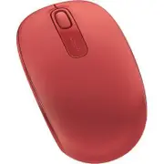 Microsoft 1850 Mouse - Radio Frequency - USB - Optical - Flame Red - Wireless