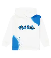 [Marc Jacobs Kids] Marc Jacobs Kids Logo cotton-blend jersey hoodie Y 6 white
