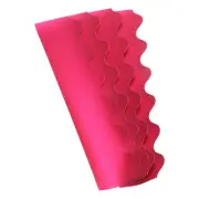 30pcs 3"x13" Bulletin Board Border Scalloped Trim Classroom Wall Decor Rose Red