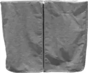 Hiland Heavy Duty Square Fire Pit Cover, High Density Fabric, Tan, Grey
