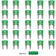 Spade Set Kit 30A Amp Motorcycle Automotive 25x Mini Blade Fuse APM ATM Plug