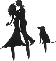 1 Set Bride and Groom Hugging Cake Topper Funny Abstract Dog Cake Topper for Wedding Birthday Party Decorations High Meticulously Crafted Material for Safe Use