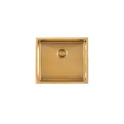Stainless Steel Kitchen and Laundry Sink - 500mm Single Bowl - Brushed Gold - Top/Under Mount